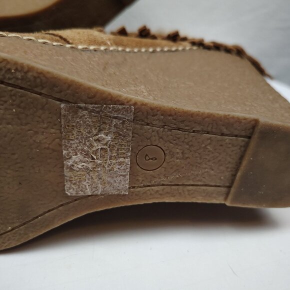 Sam Edelman Kemper Fringe Wedge Bootie In Suede Womens size 8M - Picture 8 of 11